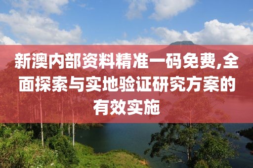 新澳内部资料精准一码免费,全面探索与实地验证研究方案的有效实施