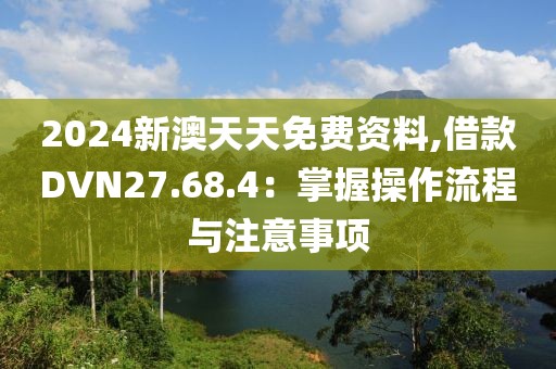 2024新澳天天免费资料,借款DVN27.68.4：掌握操作流程与注意事项