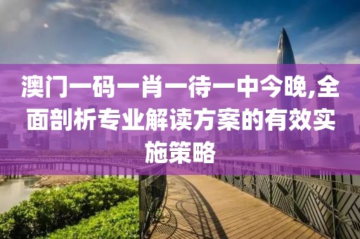 澳门一码一肖一待一中今晚,全面剖析专业解读方案的有效实施策略