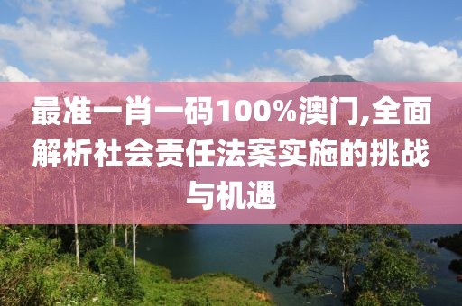 最准一肖一码100%澳门,全面解析社会责任法案实施的挑战与机遇