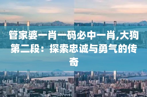 管家婆一肖一码必中一肖,大狗第二段：探索忠诚与勇气的传奇
