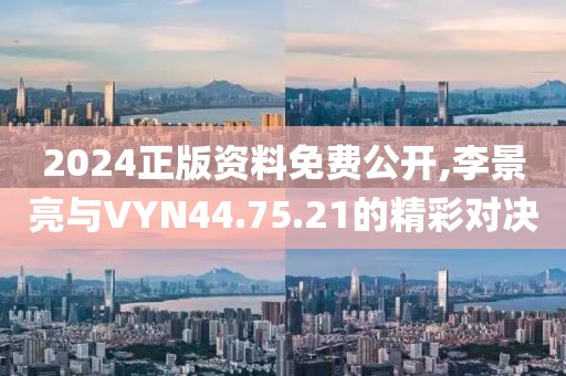 2024正版资料免费公开,李景亮与VYN44.75.21的精彩对决