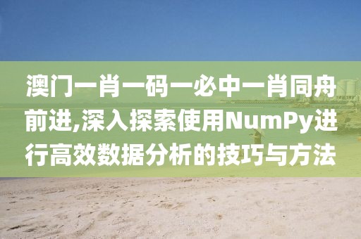 澳门一肖一码一必中一肖同舟前进,深入探索使用NumPy进行高效数据分析的技巧与方法