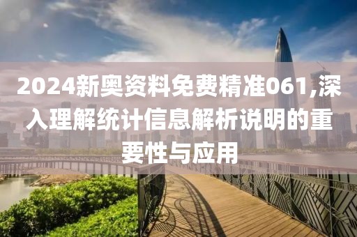 2024新奥资料免费精准061,深入理解统计信息解析说明的重要性与应用