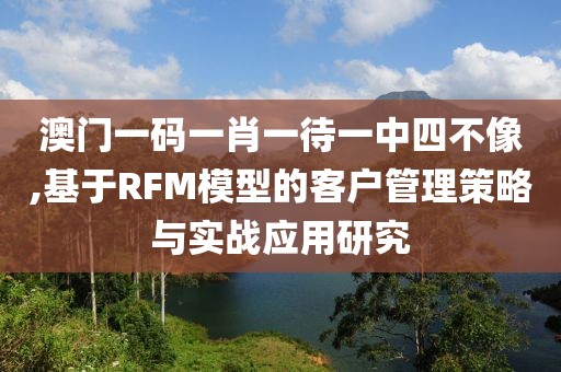 澳门一码一肖一待一中四不像,基于RFM模型的客户管理策略与实战应用研究