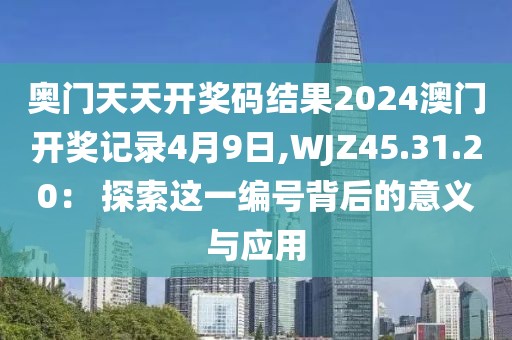 奥门天天开奖码结果2024澳门开奖记录4月9日,WJZ45.31.20： 探索这一编号背后的意义与应用