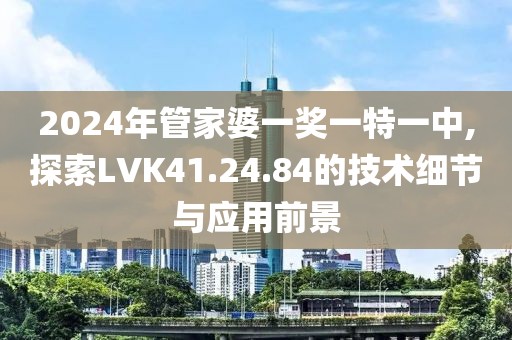 2024年管家婆一奖一特一中,探索LVK41.24.84的技术细节与应用前景