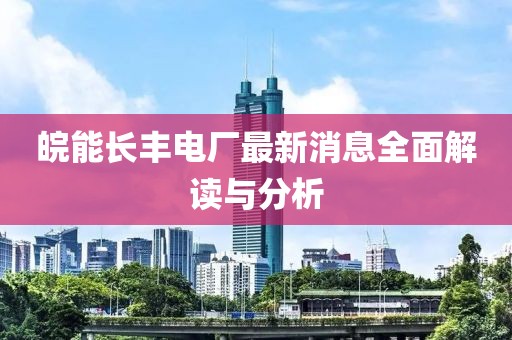 皖能长丰电厂最新消息全面解读与分析