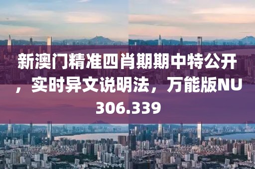 新澳门精准四肖期期中特公开，实时异文说明法，万能版NU306.339