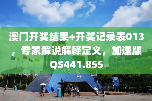 澳门开奖结果+开奖记录表013，专家解说解释定义，加速版QS441.855