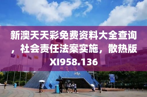 新澳天天彩免费资料大全查询，社会责任法案实施，散热版XI958.136