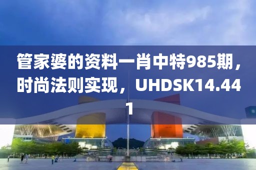 管家婆的资料一肖中特985期，时尚法则实现，UHDSK14.441