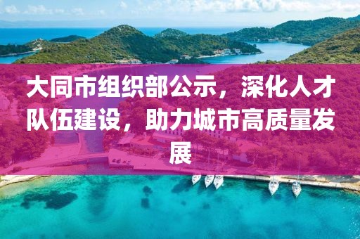 大同市组织部公示，深化人才队伍建设，助力城市高质量发展