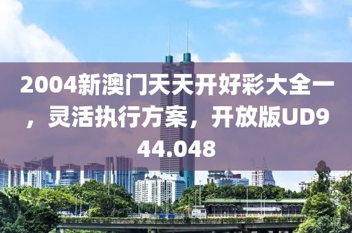 2004新澳门天天开好彩大全一，灵活执行方案，开放版UD944.048
