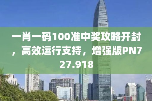 一肖一码100准中奖攻略开封，高效运行支持，增强版PN727.918