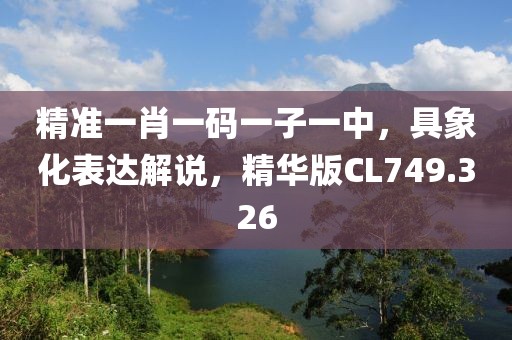 精准一肖一码一子一中，具象化表达解说，精华版CL749.326