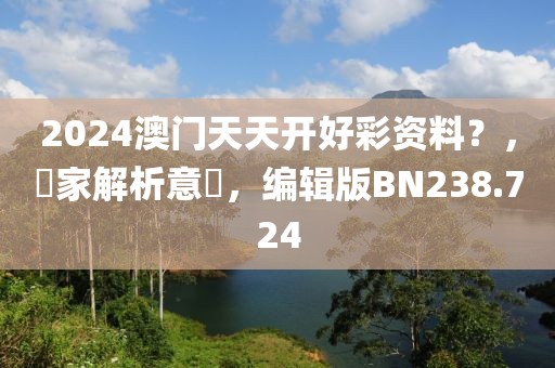2024澳门天天开好彩资料？，專家解析意見，编辑版BN238.724