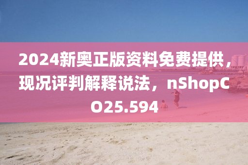 2024新奥正版资料免费提供，现况评判解释说法，nShopCO25.594