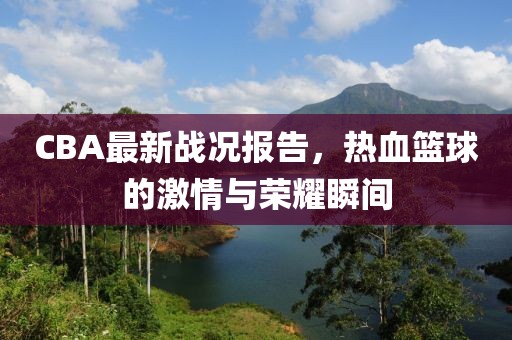 CBA最新战况报告，热血篮球的激情与荣耀瞬间