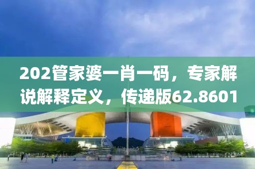 202管家婆一肖一码，专家解说解释定义，传递版62.8601