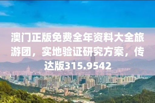 澳门正版免费全年资料大全旅游团，实地验证研究方案，传达版315.9542