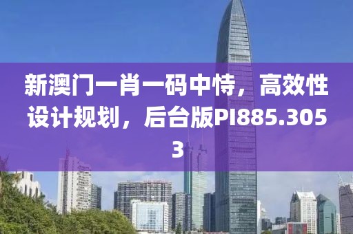 新澳门一肖一码中恃，高效性设计规划，后台版PI885.3053