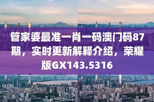 管家婆最准一肖一码澳门码87期，实时更新解释介绍，荣耀版GX143.5316