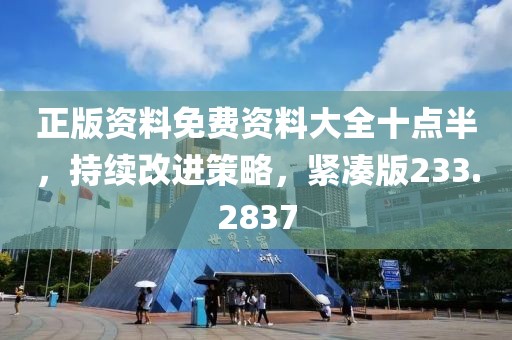 正版资料免费资料大全十点半，持续改进策略，紧凑版233.2837