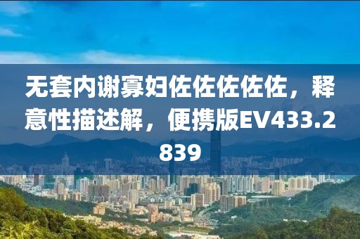 无套内谢寡妇佐佐佐佐佐，释意性描述解，便携版EV433.2839