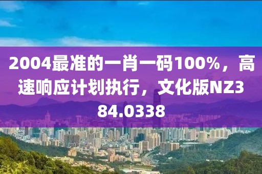 2004最准的一肖一码100%，高速响应计划执行，文化版NZ384.0338
