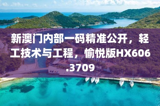新澳门内部一码精准公开，轻工技术与工程，愉悦版HX606.3709