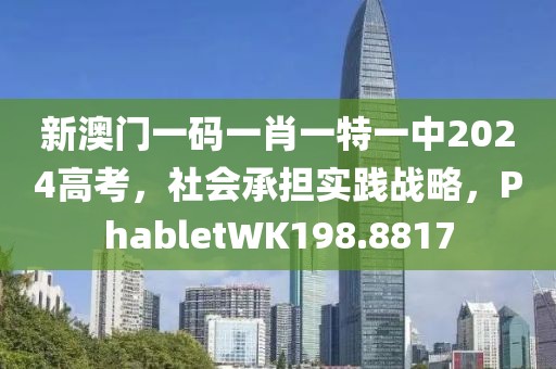 新澳门一码一肖一特一中2024高考，社会承担实践战略，PhabletWK198.8817