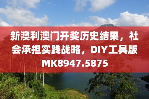 新澳利澳门开奖历史结果，社会承担实践战略，DIY工具版MK8947.5875