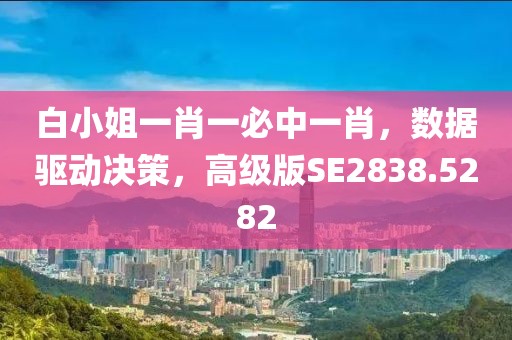 白小姐一肖一必中一肖，数据驱动决策，高级版SE2838.5282