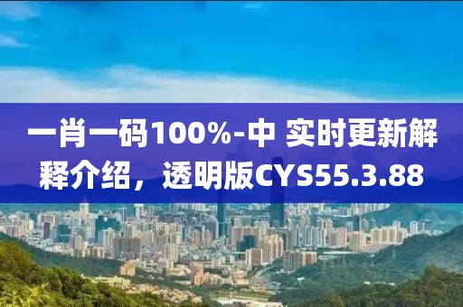 一肖一码100%-中 实时更新解释介绍，透明版CYS55.3.88