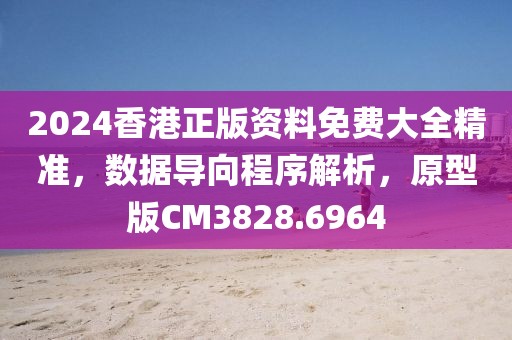 2024香港正版资料免费大全精准，数据导向程序解析，原型版CM3828.6964