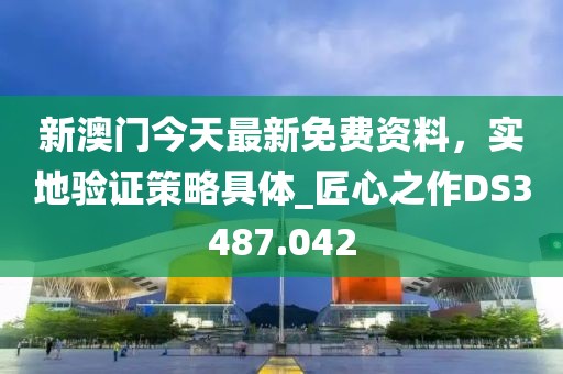 新澳门今天最新免费资料，实地验证策略具体_匠心之作DS3487.042
