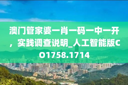 澳门管家婆一肖一码一中一开，实践调查说明_人工智能版CO1758.1714