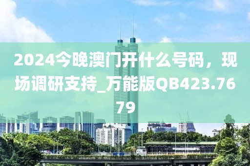 2024今晚澳门开什么号码，现场调研支持_万能版QB423.7679
