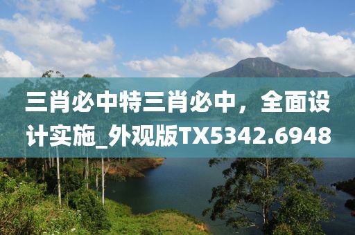 三肖必中特三肖必中，全面设计实施_外观版TX5342.6948