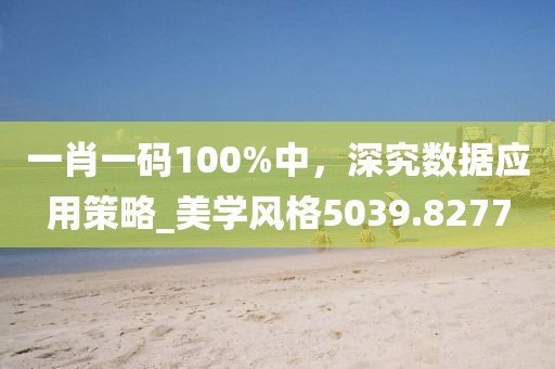 一肖一码100%中，深究数据应用策略_美学风格5039.8277