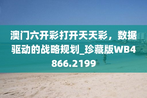 澳门六开彩打开天天彩，数据驱动的战略规划_珍藏版WB4866.2199