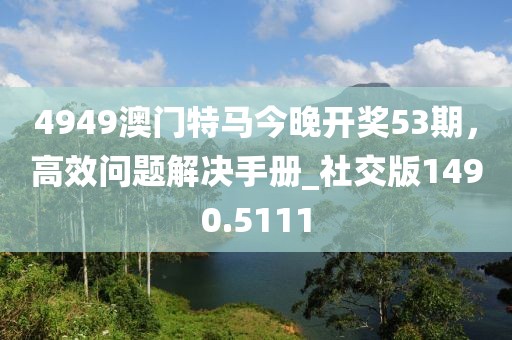 4949澳门特马今晚开奖53期，高效问题解决手册_社交版1490.5111