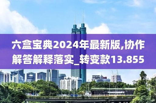 六盒宝典2024年最新版,协作解答解释落实_转变款13.855