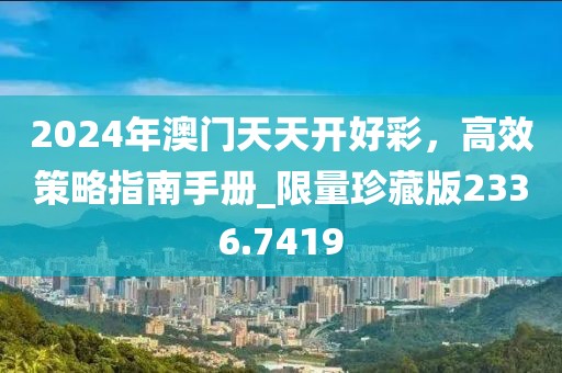 2024年澳门天天开好彩，高效策略指南手册_限量珍藏版2336.7419