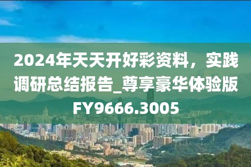 2024年天天开好彩资料，实践调研总结报告_尊享豪华体验版FY9666.3005