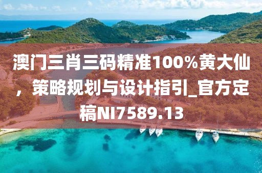 澳门三肖三码精准100%黄大仙，策略规划与设计指引_官方定稿NI7589.13