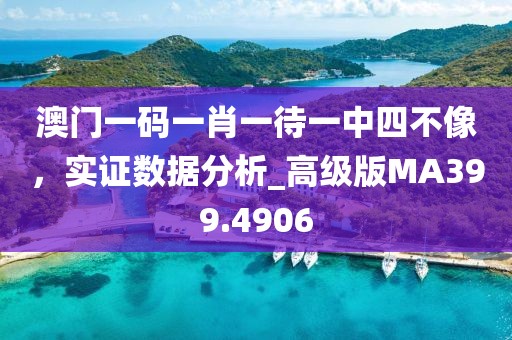 澳门一码一肖一待一中四不像，实证数据分析_高级版MA399.4906