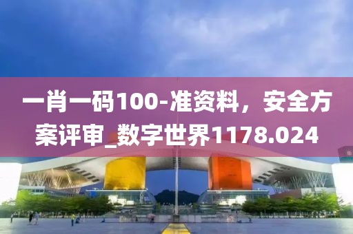 一肖一码100-准资料，安全方案评审_数字世界1178.024