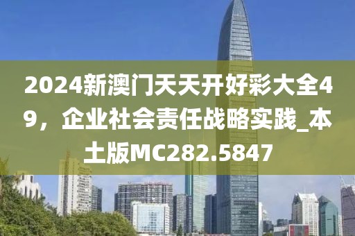 2024新澳门天天开好彩大全49，企业社会责任战略实践_本土版MC282.5847